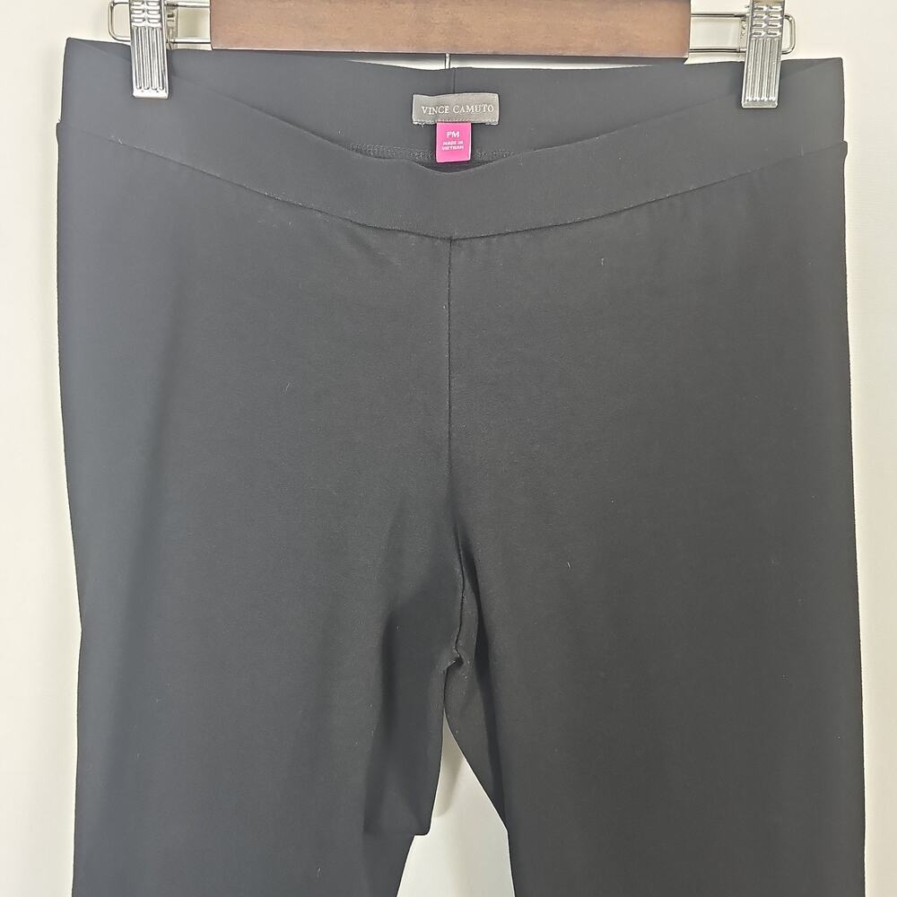 Vince Camuto Black Pull On Ankle Pants Womens Size PM Petite Medium Stretch - Picture 2 of 5